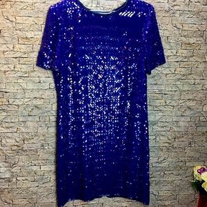 Stenay Womens Vintage Sz 20 Full Sequin Beaded Formal Dress 100% Silk Midi